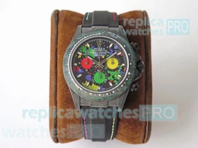 Rolex Daytona Colorful Carbon Fiber Pattern Swiss Replica Watch